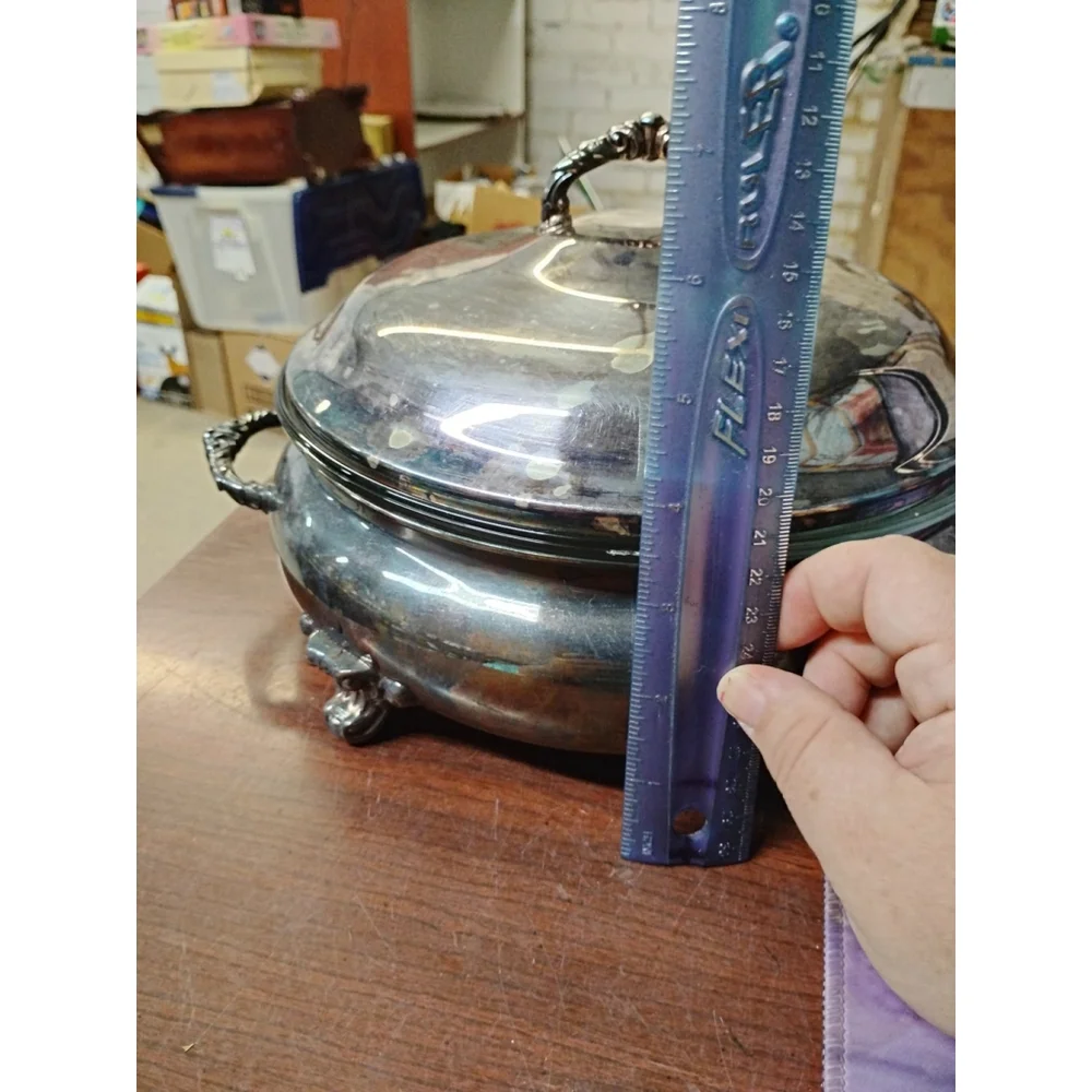 TOWLE, Silver Plate Round Covered Casserole, Footed